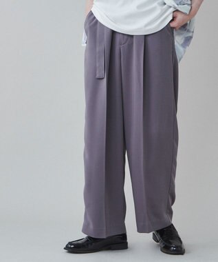 WEGO トロミ　ベルト付きワイドスラックス