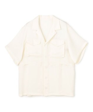 uncrave ライトダブルサテン シャツジャケット オフ