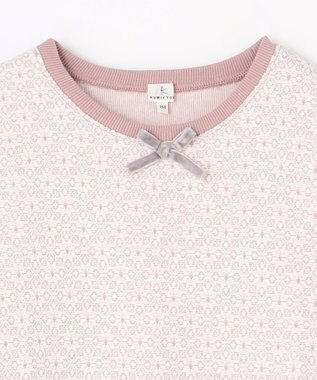 組曲 KIDS 【150-160㎝】 フロストフラワージャガード トレーナー ラベンダー