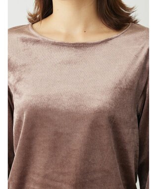 Green Parks ・ＥＬＥＮＣＡＲＥ　ＤＵＥ　ベロアクルーロングＴＥＥ Mocha