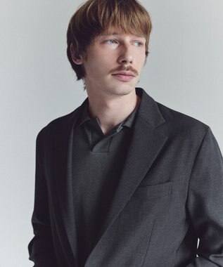 UNFILO MENS 【OCEANS 雑誌・web・YouTube 掲載】WOOL TOUCH 機能美ジャケット【東レ開発のウール見え高機能素材】 チャコール