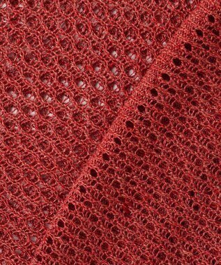 自由区 S 【SHIHOさん着用】リネンミドルゲージメッシュ ニット ピンク