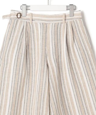 J.PRESS YORK STREET 【WOMEN】コットンリネン　ハーフパンツ ベージュ系1