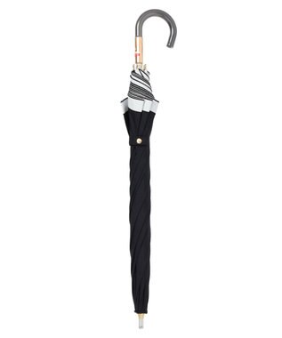 MOONBAT 【フルラ （FURLA）】晴雨兼用日傘 長傘 バイカラーロゴ刺繍 一級遮光 UV ブラック
