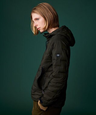 JOSEPH ABBOUD MOUNTAIN 【ストレッチ/撥水/軽量/パッカブル/ライナードッキング対応】2WAYストレッチ ダウン パーカー カーキ系