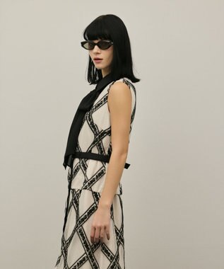 GRACE CONTINENTAL チュールレースワンピース ベージュ