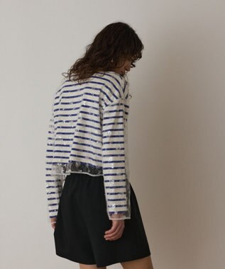 GRACE CONTINENTAL バスクボーダートップ ブルー