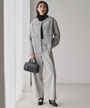 ICB 【先行予約】コットンカラーデニム カーブパンツ ライトグレー