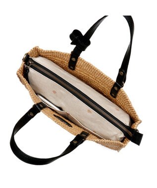 IBIZA ラフィア　2WAYバッグ 濃茶