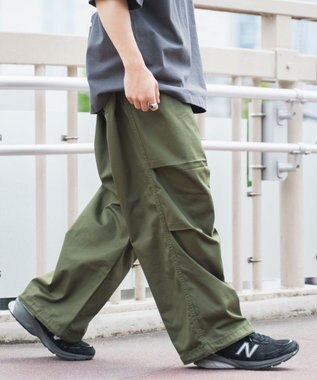 WEGO ワイドミリタリーパンツ カーキ