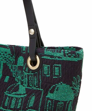 TOPKAPI 【TREASURE TOPKAPI】ジャガード生地 総柄 ミニ トートバッグ グリーン
