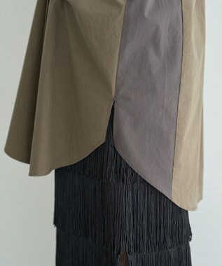 YECCA VECCA 2way袖デザインロングシャツ Khaki