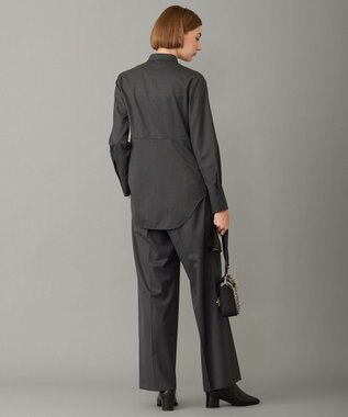 ICB 【洗える】 TWブロード シャツ チャコール系