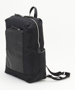 Y'SACCS ナイロン×リサイクルレザー　コンビマルチリュック ブラック