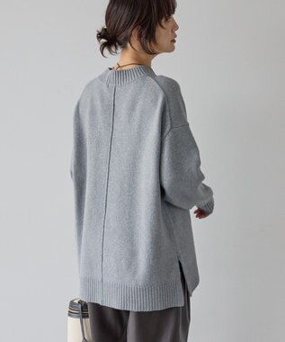 AMERICAN HOLIC サイドスリットハイネックニットプルオーバー Gray Mixture