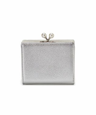 TOPKAPI】シュリンクレザー パール がま口 二つ折り 財布