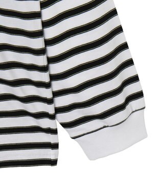 WEGO 【MLサイズ展開】ボーダーワンポイントT（LS） ホワイトボーダー