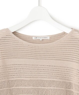 23区 S 【洗える】レーシーコットンコード ニット ベージュ系