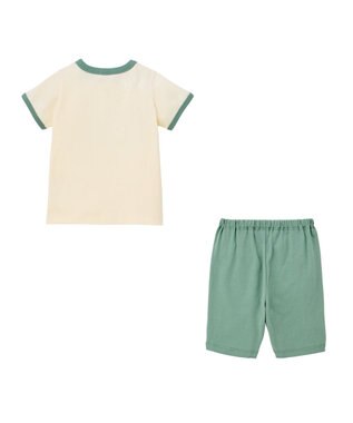 MIKI HOUSE HOT BISCUITS 【70-80cm】 ビーンズ Tシャツセット【BOX付き】 モスグリーン