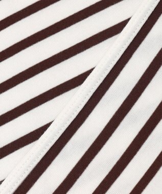 組曲 スクエアネックテール ロングＴシャツ ダークブラウン系1