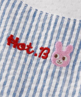 MIKI HOUSE HOT BISCUITS 【80-120cm】重ね着風 半袖Tシャツ ブルー