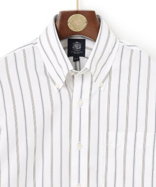 J.PRESS MEN 【PREMIUM PLEATS / 形態安定】ジェントリーストライプ シャツ / B.D. ブラウン系2