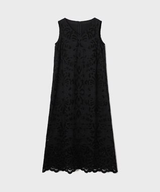 GRACE CONTINENTAL フラワーカットワークワンピース ブラック