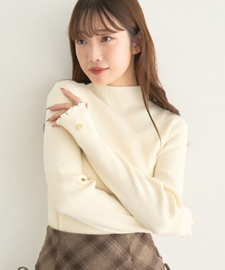 earth music&ecology ハートプレートリブニットプルオーバー