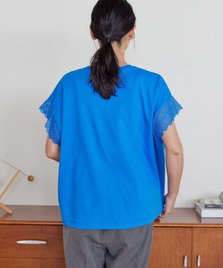 AMERICAN HOLIC レーススリーブカットプルオーバー Blue