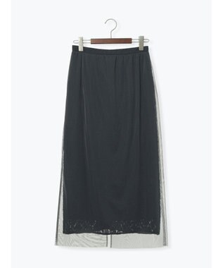 Te chichi レース×チュールレイヤードスカート ブラック