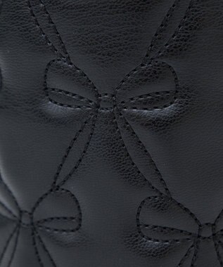 Maison de FLEUR リボンキルティングキューブショルダーバッグ Black