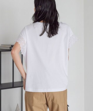 AMERICAN HOLIC レーススリーブカットプルオーバー Off White