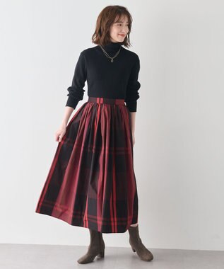 ANY L 【洗濯機可】ウォームニットリブタートルネック ブラック