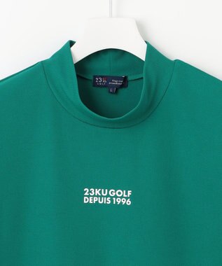 23区GOLF 【MEN】【吸水速乾/UVカット】ストレッチメッシュモックネックシャツ パイングリーン系