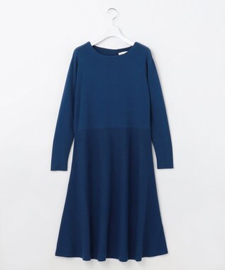 自由区 S 【セットアップ対応】ヴィスコースウールニット ワンピース リッツブルー