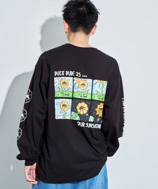 WEGO DUCKDUDE　SUNFLOWER　L／S　TEE ブラック
