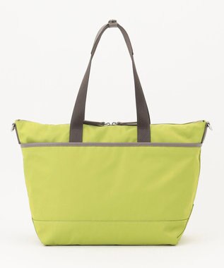Y'SACCS ナイロン×リサイクルレザー　コンビマルチトート ライトグリーン