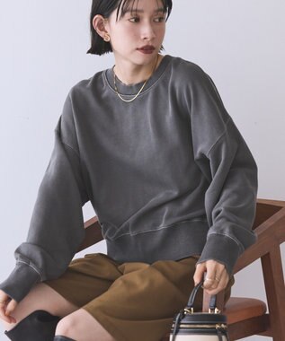 AMERICAN HOLIC ピグメント裏毛プルオーバー Charcoal Gray