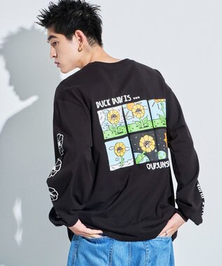 WEGO DUCKDUDE　SUNFLOWER　L／S　TEE ブラック