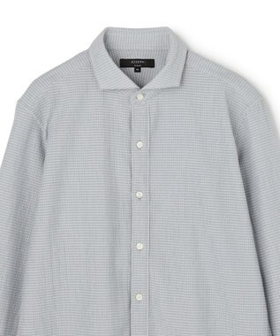 JOSEPH HOMME 【新モデル】トリコサッカーストレッチ 　ホリゾンタルカラーシャツ ライトグレー系