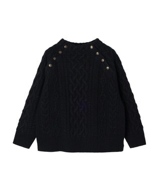 CRAFT STANDARD BOUTIQUE ラグランケーブルニットプルオーバー　 Navy