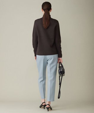 ICB L 【洗える】ウールブレンドスムース ハイネックプルオーバー バーントブラウン系