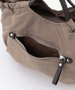 LA BAGAGERIE 【MONICA】サイドギャザー2WAYトートバッグ Sサイズ ベージュ