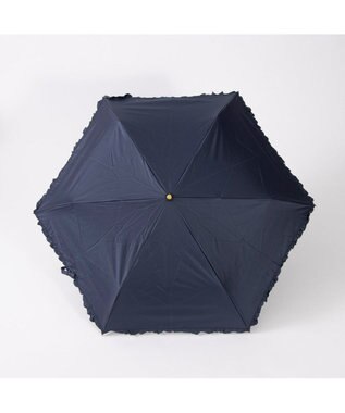 UNBILLION カシュネ cachenez / 【晴雨兼用】【日傘】 【UV カット率99.999.9％以上】PUヒートカットフリルミニ折りたたみ傘 ネイビー