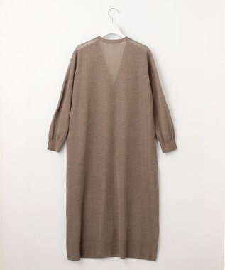 23区 【洗える】シャイニーシアー ニット ロングカーディガン ブラウン系