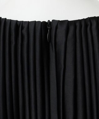 23区 L 【エステータ】ドレープサテン プリーツブラウス ブラック系