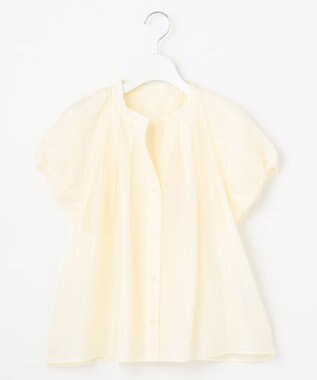 23区 【SLOW/一部店舗限定】ブライトヴィンテージクロス タック ブラウス アイボリー系