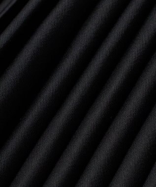 23区 L 【エステータ】ドレープサテン プリーツブラウス ブラック系