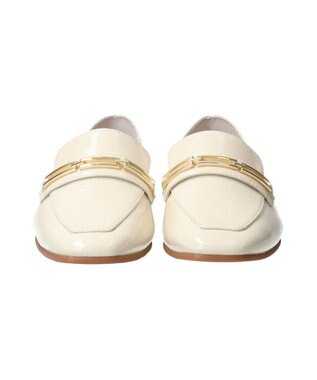 Bridget Birkin 【PARADIS COULEUR】フラットチェーンローファー アイボリーエナメル