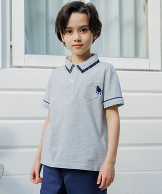 J.PRESS KIDS 【100-130cm】 T/Cライト鹿の子ポロシャツ